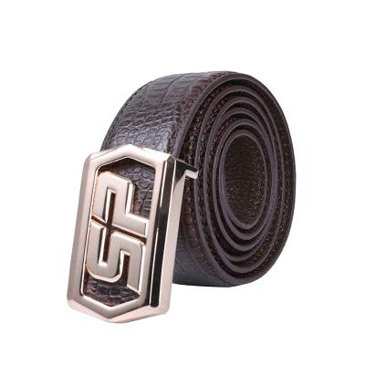 China High Quality Custom Made Double Layer Logo Southport Luxury Golf Belt Leather for sale