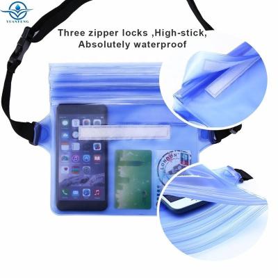 China Water Proof YUANFENG 2021 Custom Waterproof Pocket Belt Bag Waist Organizer Pouch Bags Fanny Pack Clear for sale