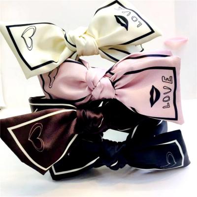 China Wholesale 4 Colors Trendy Women's Fashion Spot Jewelry Custom Headbands Hair Accessories Bow Hair Bands 2021 for sale