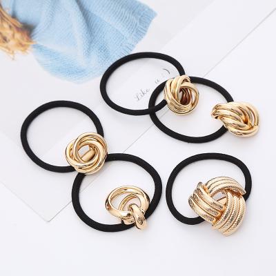 China 2021 fashionable jewelry fashion simple decorative hair ties love elastic design ladies elastic hair band irregular shape rubber band hair band for sale