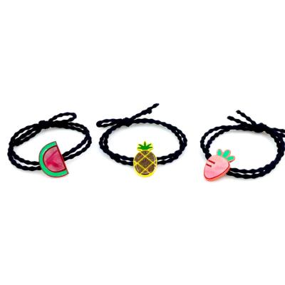 China 2021 Fashionable Premium Quality Hair Accessories Cute Jewelry Fruit Shape Women And Children Pony Hair Tie Bracelet For for sale