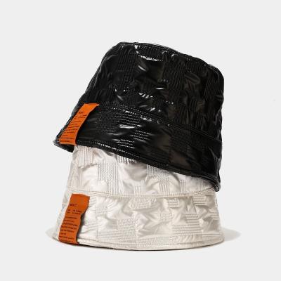 China gorras-al-por-maire free wholesale instock character free shipping custom black leather bucket hat PU bucket hat winter for sale