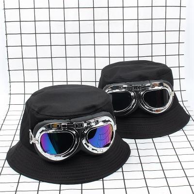 China Picture instock free shipping picture instock sombrero hat black cotton round marley custum lead women sun glass bucket hat and with glasses for sale