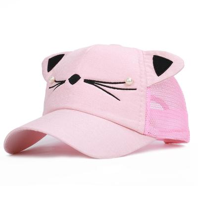 China Cute image Al gorra por gorra mayor orecchie baseball gatto orecchie gatto orecchie baseball gatto girl ear trucker mesh kid hat Ca for sale