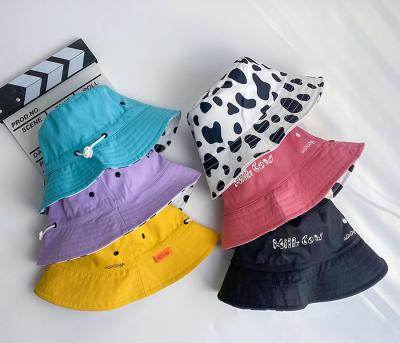 China Free shipping bucket hat cow print bucket hat kids child boy girl ninos de Para de gorras anak topi custom image sombreros de verano for sale