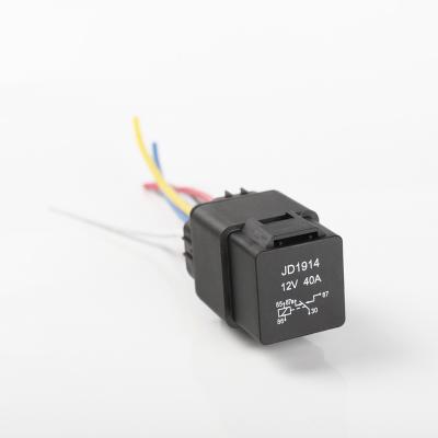 China Waterproof Car 24V Car Auto Relay 5p 40A With Wire Harness Plug for sale