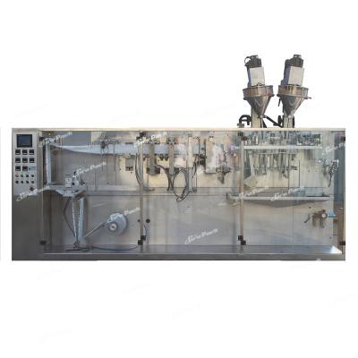 China Beverage CE Certification HFFS Duplex Flat Pouch Chemical Powder Sealing Horizontal Packing Machine for sale