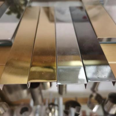 China Foshan Supplier XZY Modern Shiny Stainless Steel Flat Bar Metal Strips Junction Panel For Wall Decoration. for sale