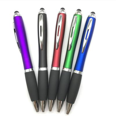 China Good quality mobile phone factory directly 2 in 1 stylus pen touch pen plastic ballpoint pen with factory price for sale