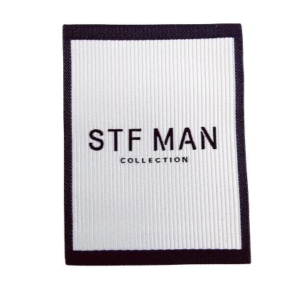 China Sustainable Custom Luxury Brand Same Design Apparel Fabric Neck Tag for sale