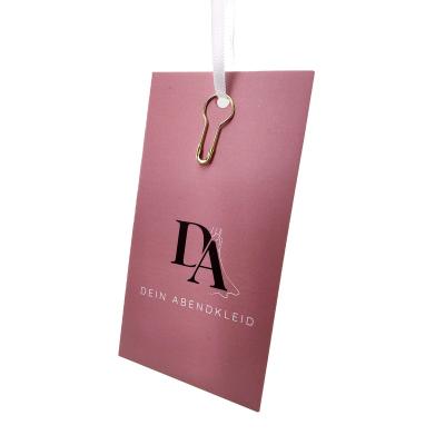 China Viable Other Garment Hang Tag For Dress Accessories, Logo PVC Printed Plastic Clothing Paper Hangtags Set Swing Tags for sale