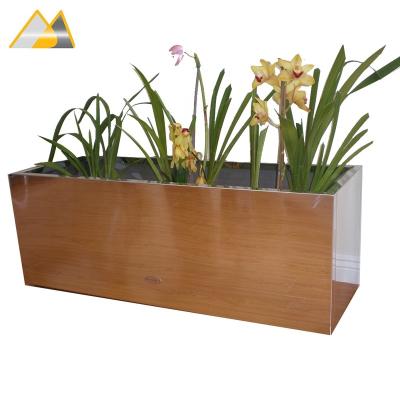 China Corrosion Resistant Customized Thick 304 Stainless Steel Rectangular Planter, Flower Planter, 1.2mm Rectangular Planter Box for sale