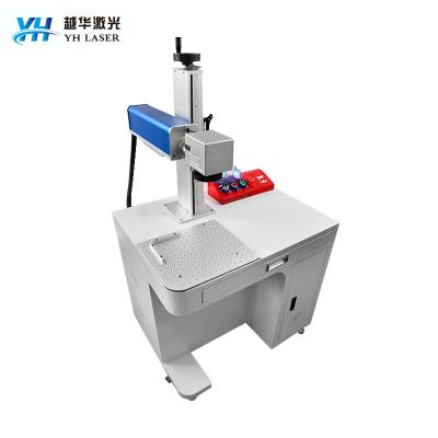 China Mini Portable JPT Fiber Laser Marking Machine Automated Loading Desktop Manufacturers 50w for Metal Steel for sale