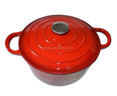 China Sustainable high quality round enamel cast iron cookware /pan/dutch oven for sale