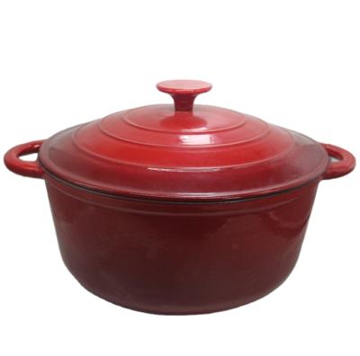 China Amazon Selling Hot Sustainable Cast Iron Dutch Oven French Pot In Colored Enamel Coating for sale