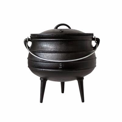 China South Africa cast iron potjie pot viable camping pot liner Pre-Seasoned Dutch oven for camping for sale