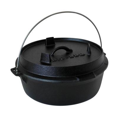 China Durable Pre-Seasoned Cast Iron Camping Dutch Oven Set With Giddle Lid 3 Legs And Carry Bags for sale