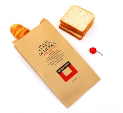 China Recycled Packaging Materials RTS Food Grade Food Grade Greaseproof Brown Kraft Paper White Bag For Bread Packaging for sale