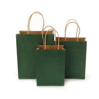 China Recyclable Customized Mailing Square Wine Makers Kraft Paper Bag With Handles for sale