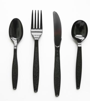 China 2021 PS Green Customized PP/PS Cutlery Fork Spoon Knife Knife Eco Friendly Disposable Flatware Plastic Eco Friendly Disposable Set for sale