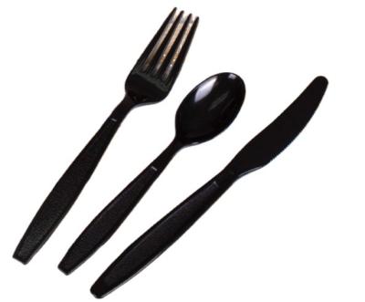 China 2022 High Quality PP Restaurant Party Kitchen Customized PP/PS Solid Color Cutlery Set Disposable Fork Spoon Knife for sale