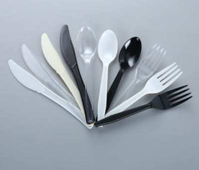 China 2022 High Quality PP Restaurant Party Kitchen PP/PS Thickness Disposable Plastic Cutlery Sets Fork Knife Spoon for sale