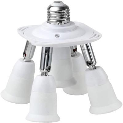 China JACKYLED Screw Quality Choice Useful Adapter Converter Adjustable 5in Splitter 1 Lamp Base Holder for sale