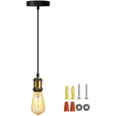 China Lighting Pendant Light Mini Pendant Light Single Vintage Socket E26 E27 Functions JACKYLED Lamp Socket Industrial Black for sale