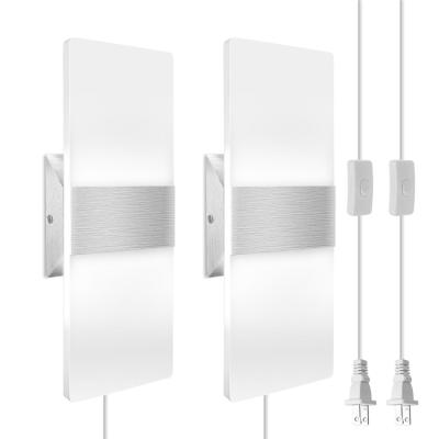 China JACKYLED Factory Supply Modern Lighting Indoor Modern Acrylic Sconce Plug In LED Wall Light for sale