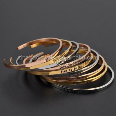 China High Quality Custom Stainless Steel Bracelet For Women Inspiration Bracelet for sale