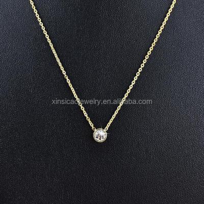 China Wholesale Stainless Steel Crystal Style Smart Simple Necklace for sale