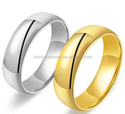 China Wholesale Cheap High Quality Stainless Steel Simple Design Couples Ring Set Band Stainless Steel Jewelry for sale