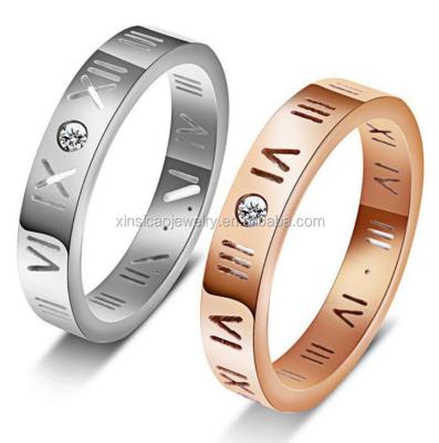 China Stainless Steel Ring Band Set Anniversary Gift Couples Shape Engagement Jewelry for Women and Man for sale