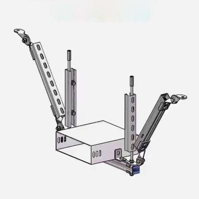 China 2 Inches Bolted Seismic Support For Cable Tray Wall Mount Adjustable for sale