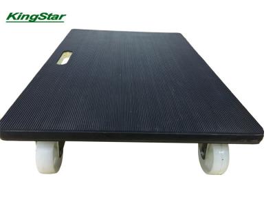 China 4 Wheel Heavy Duty Moving Dolly With Anti Slip Ribbed Rubber Surface End PVC Strap Seal for sale