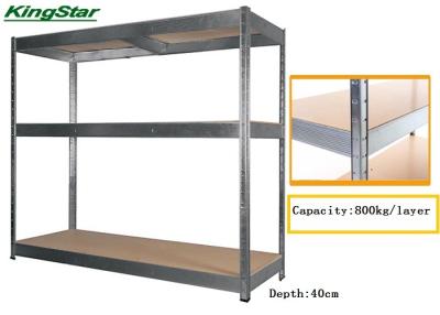 China Shelving industrial de Boltless de 3 assoalhos do MDF da série com feixe fechado e de teste padrão à venda