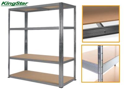 China Sistema galvanizado do shelving do armazém de Boltless do revestimento com borda curvada à venda