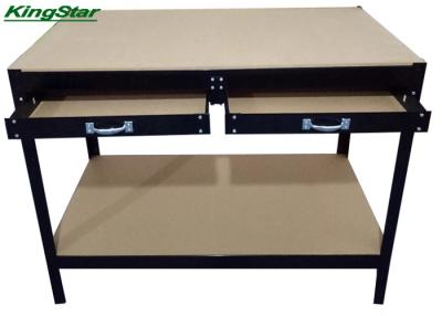 China Black Boltless Garage Shop Workbench 1.2M With Lower Half Shelf 120L X 60W X 90Hcm for sale