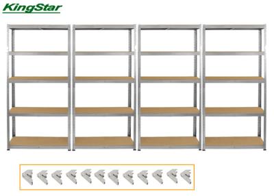 China Galvanized Boltless Garage Shelving 4 Bay Garage Shelving With Mdf Board for sale