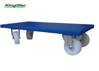 China Meubelhondje 60 x 35 Cm 4 Wheel Dolly Cart Blauw Dek Kunststof Wiel 100 Mm Voor Meubilair Vervoer for sale