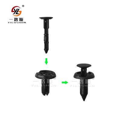 China Black B87 Plastic Car Push Retainer Nylon Auto Clips Plastic Auto Clips And Fasteners for sale