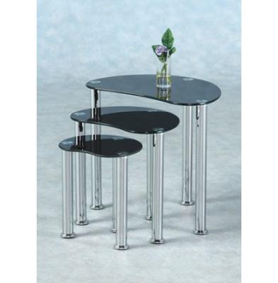 China cara black glass nesting table xyct-051 for sale