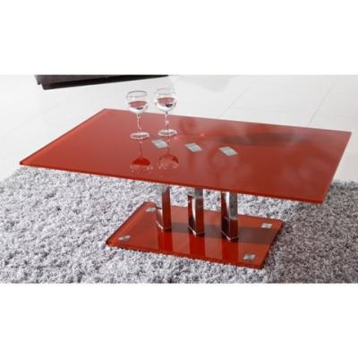 China red glass tea table xyct-043 for sale