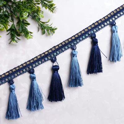 China Easy To Wear High Quality Tassel Curtain Fringe For Curtains Trimmings Decoration Fringe Curtain Lace Trim for sale