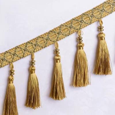 China Easy To Wear Wholesale Custom Decorative Curtain Tassel Trimming Fringe In Good Quality for sale