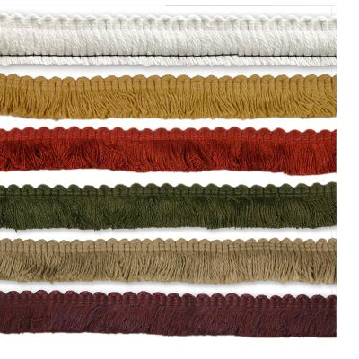 China Easy To Wear And Change Wholesale 2inch Cotton Tassel Lace Trim And Fringe For Garment And Carpets for sale