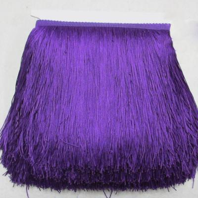 China Easy to wear stylish fashion chain nylon fringe with trimming used for dancewear &costume fringe for sale