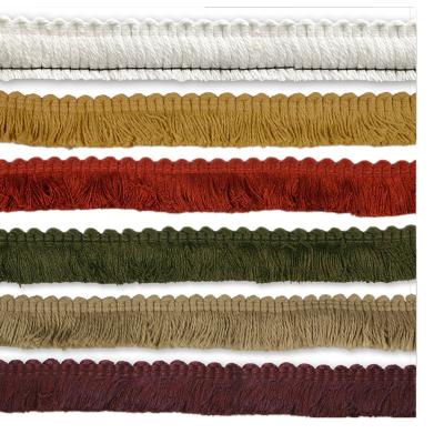 China Easy to Wear and Change Fashion Trimming Brush Tassel Fringe Used for Carpet Brush Fringe for sale