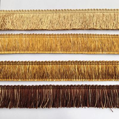 China Easy To Wear Polyester Brush Trimming Fringe Used For Pillow Cushion Fringe for sale