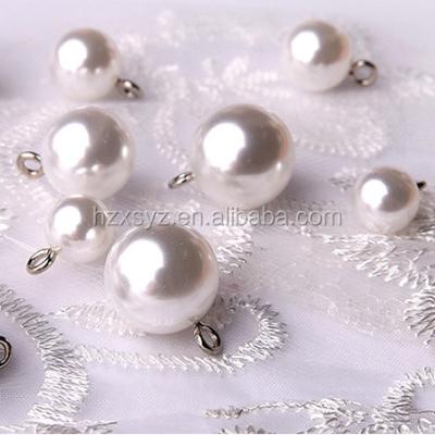 China Bulk Sustainable White Snap ABS Plastic Pearl Buttons Eco-Friendly for sale